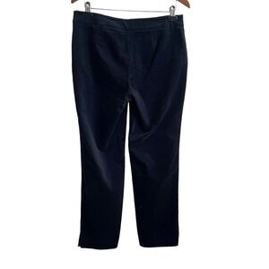 Talbots Women Pants 10P Black Velvet Dress‎ Trousers Chic Evening Holiday Formal